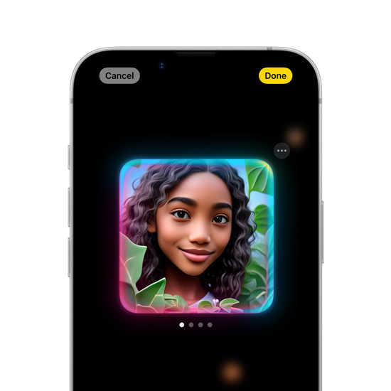 На екрані iPhone 16e показано додаток Image Playground.